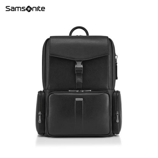 新秀丽ALFRED系列高端商务优质牛皮革翻盖双肩包BZ9*010 商品图0