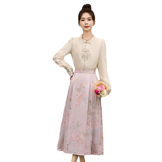 新中式国风春秋新款汉服马面裙两套HR-QIXFS9807 商品图4