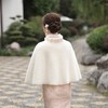 2024秋冬新款米色坎肩斗篷气质仿水貂亲肤年轻款百搭减龄披肩MLS121 商品缩略图2