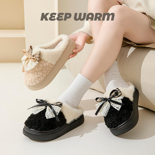 【暖，暖绒包裹重新定义棉拖鞋】秋冬季流氓兔棉拖鞋EVA材质，很耐磨双重防滑稳步出行，2025室内家居厚底毛绒月子情侣拖鞋女QQ 商品图2