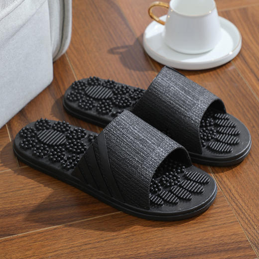 【买1送1，会按摩的拖鞋】每一步尽享舒适，养生穴位按摩拖鞋！男士女士夏脚底女家用室内防滑情侣凉拖鞋男 商品图7