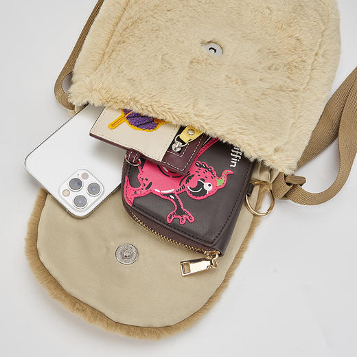 大英博物馆X苏州博物馆亚述系列萌狮毛绒手机包斜挎包 商品图3