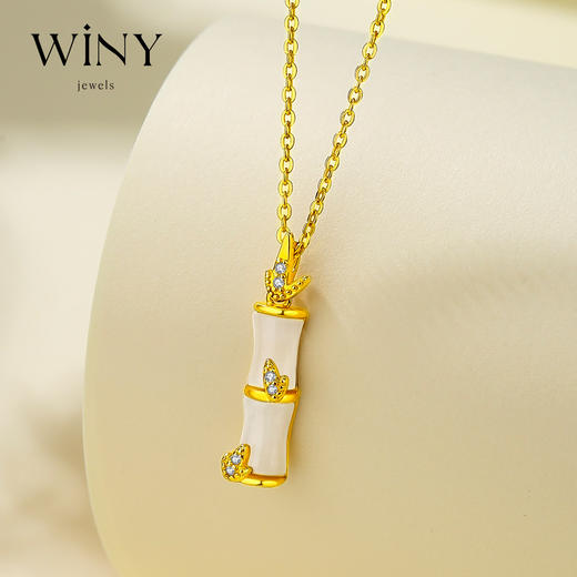 Winy925纯银福竹项链送女友闺蜜节日生日礼物 商品图0