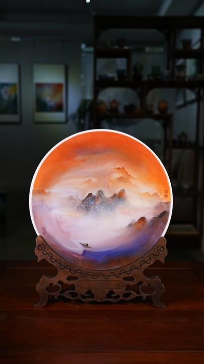 留光溢彩山水赏盘 商品图0