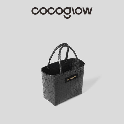 cocoglow·黑金系列中号女士手提包泰国手工工艺编织包菜篮子中号 商品图1