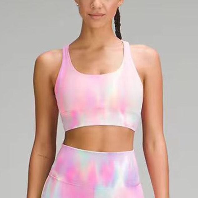 【126元任选2件】跃牌【漫西】系列 3D印花瑜伽服性感运动文胸聚拢美背心健身九分裤套装Y251