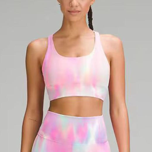 【126元任选2件】跃牌【漫西】系列 3D印花瑜伽服性感运动文胸聚拢美背心健身九分裤套装Y251 商品图0