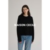 MAISON CECILE四色/全羊绒温暖圆领宽松针织毛衣 商品缩略图4