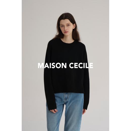 MAISON CECILE四色/全羊绒温暖圆领宽松针织毛衣 商品图4