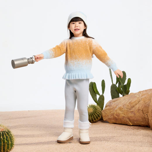 女童仿貂保暖毛衣冬季新款安奈儿童装实体店同款XG444588 商品图3