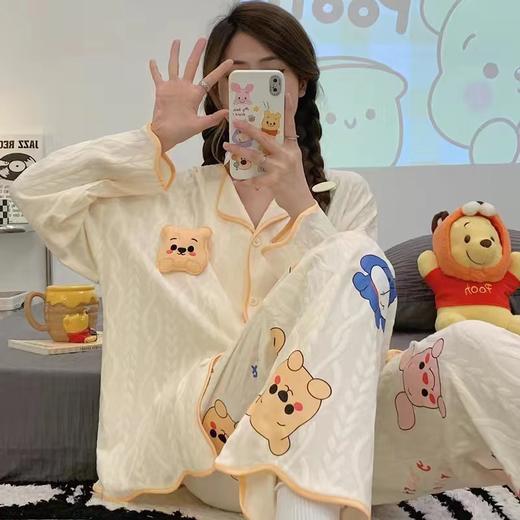 【时髦女孩，简约衫睡衣套装】可爱少女的居家小时光，亲肤宽松舒适透气，新款睡衣女春秋季长袖长裤春秋开衫学生家居服套装QQ 商品图11