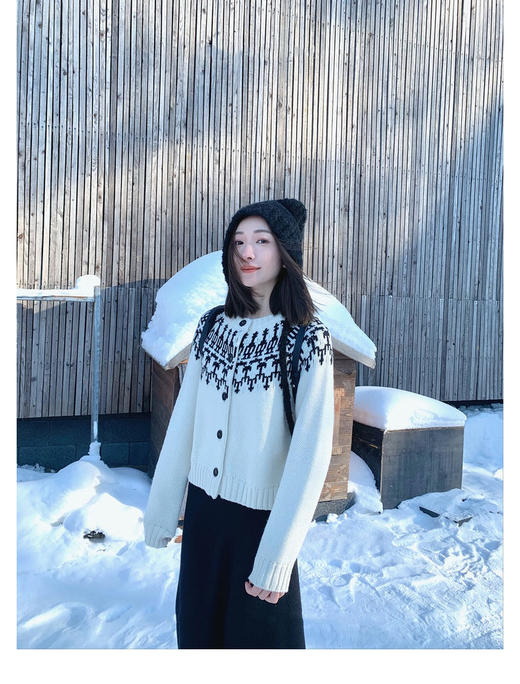 北欧风费尔岛毛衣 明星路演同款 轻盈舒适 进口羊毛面料 云朵般的触感 略带线条感的廓形 不臃肿不拖沓 商品图8