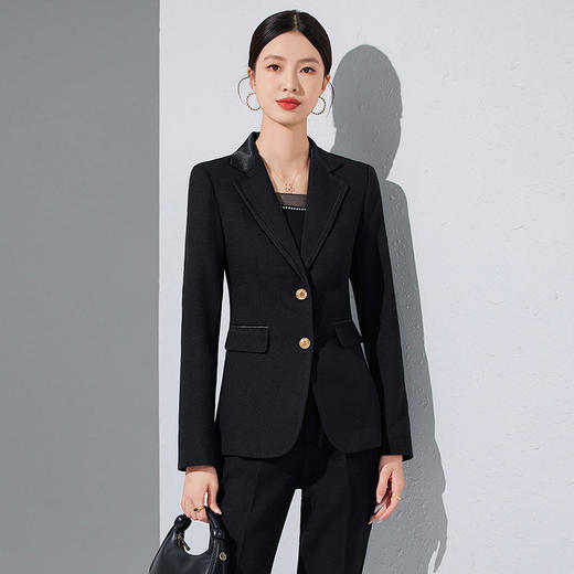 春秋时尚名媛气质休闲职业工作服感西服西装套装XZ9687 商品图2