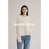 MAISON CECILE四色/全羊绒温暖圆领宽松针织毛衣 商品缩略图3
