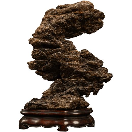 清 英石文房赏石（红木座） 商品图5