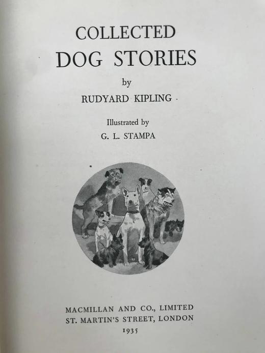 1935年 吉卜林小狗故事集 数十幅趣味插图 全真皮精装32开 商品图2