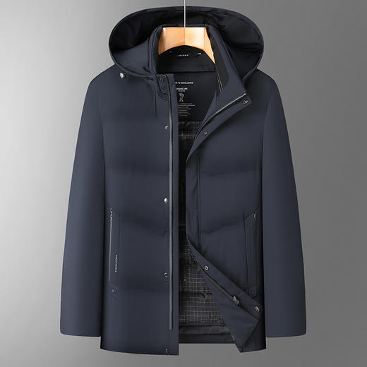 【可拆卸内胆】【双充绒】【新款DWY】大依优型大码双充绒羽绒服可拆卸内胆可拆卸帽连帽外套加肥加大上衣男士外套胖子 商品图9