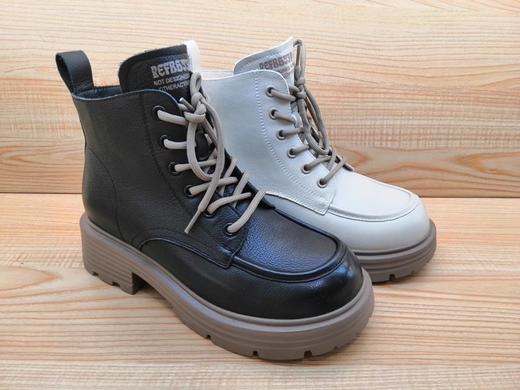 豪行正品女短靴22401793牛皮低跟时尚瘦瘦马丁靴 商品图3