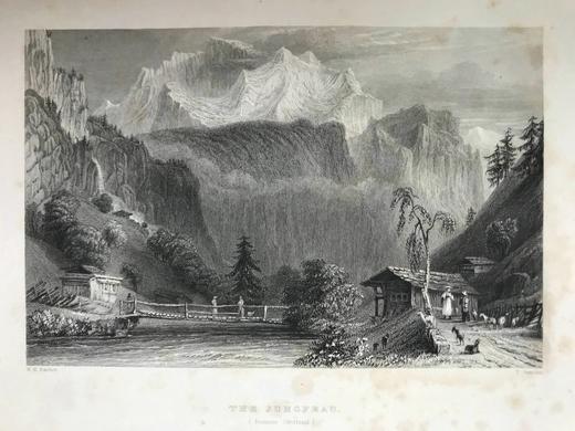 1834年 瑞士风光版画集 近百幅精美版画插图 真皮精装16开 商品图3