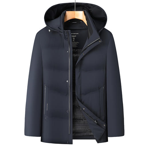 【可拆卸内胆】【双充绒】【新款DWY】大依优型大码双充绒羽绒服可拆卸内胆可拆卸帽连帽外套加肥加大上衣男士外套胖子 商品图7