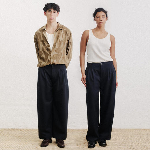 A Kind Of Guise PIERO PANTS 意大利羊毛宽松阔腿裤 腰围可调 商品图2