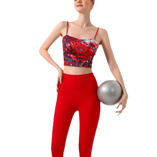 【126元任选2件】跃牌【漫西】系列 新款裸感瑜伽服套装性感交叉美背蜜桃臀高腰瑜伽服女Y131 商品图4