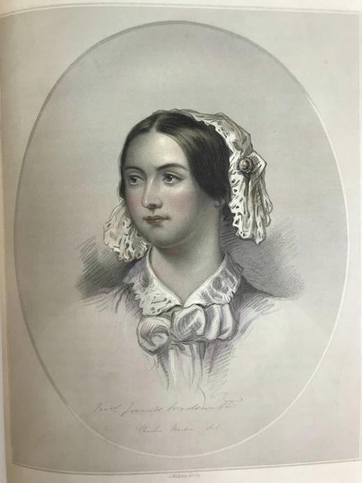 1852年 科克兰德夫人《家居丽人之书》 12幅彩色肖像插图 全真皮精装大16开 商品图12