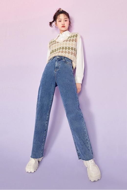 LED'IN 靛蓝色直筒牛仔裤 10430 商品图1