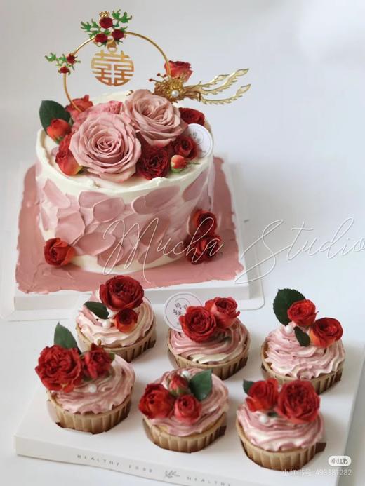 T【花开并蒂】婚庆蛋糕 商品图0