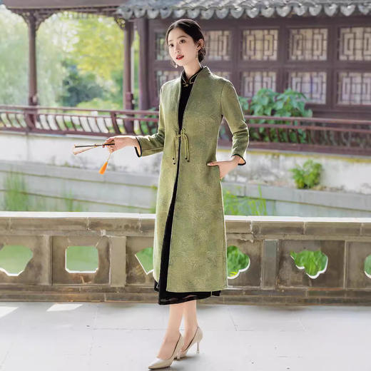新款新中式国风女装气质旗袍外套QMR 商品图1