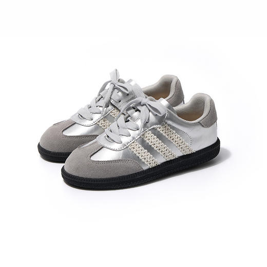 LT&MR女童德训鞋运动休闲鞋*鞋新款简约橡胶防滑女真皮童鞋 商品图2