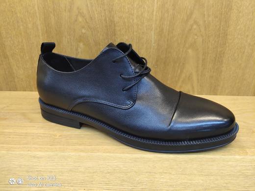 豪行真皮休闲男鞋11373321时尚系带英伦德比单鞋 商品图0