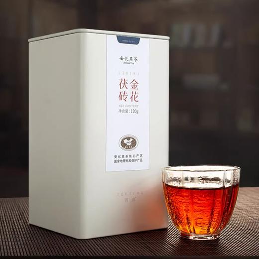 国津丨金花茯砖 安化黑茶 2018年原料 120g 罐装 商品图0