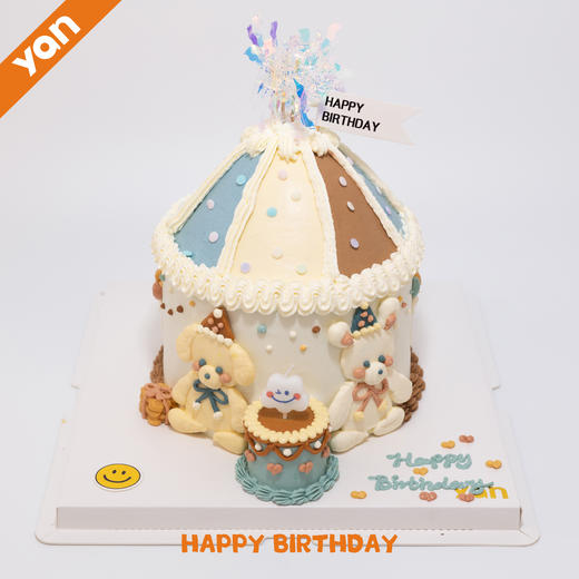 马戏团主题生日蛋糕 商品图0