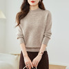 CC-MY-1134半高领针织打底衫女士100纯羊毛衫毛衣秋冬季2024年新款厚款上衣 商品缩略图2