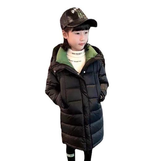 【加厚鸭绒填充，保暖效果更胜一筹~】儿童韩版羽绒服 女童男童中长款过膝 中小童大童宝宝加厚白鸭绒童装-QQ 商品图4