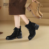 西村名物2024冬季新款质感简约马丁靴英伦风复古百搭短靴女X24DS47411 商品缩略图5