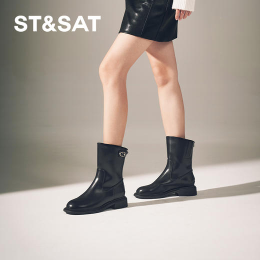 【绒里可选】星期六经典百搭厚底短靴SSC4116P0T/SSC4118P0T 商品图5