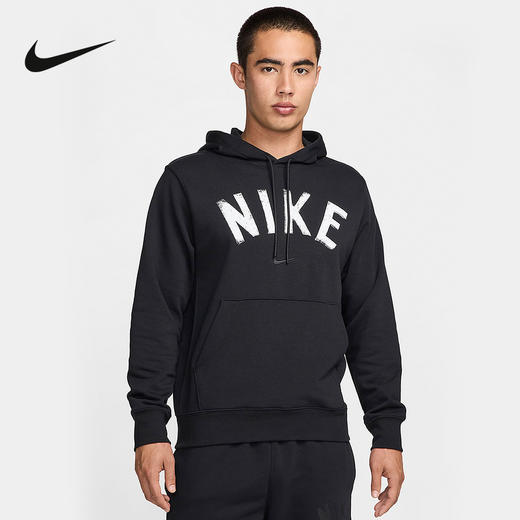 Nike/耐克卫衣男24秋新款DRI-FIT毛圈宽松大LOGO连帽套头衫FV9920-010 商品图0