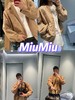 Miumi*缪家情侣款格子立领徽标夹克 商品缩略图0