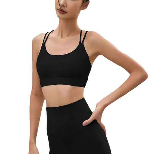 【126元任选2件】跃牌【漫西】系列 欧美背心瑜伽服女细带胸垫运动文胸背心Y196 商品图4