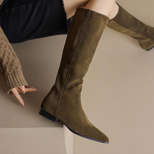 【预售7天】绒面瘦瘦时装靴，百搭极简经典长筒靴MLJ&A929 商品图2