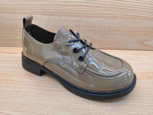 豪行真皮休闲女鞋23101656舒适平底时尚系带单鞋 商品图1