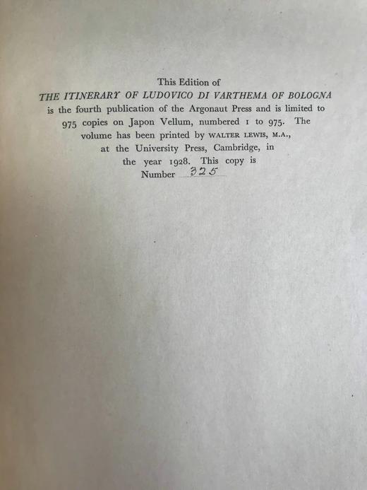 限量版毛边本！有编号！1928年 路德维格1502-1508年的旅程 配插图与地图 漆布精装16开 商品图3