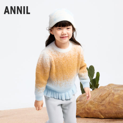 女童仿貂保暖毛衣冬季新款安奈儿童装实体店同款XG444588 商品图2