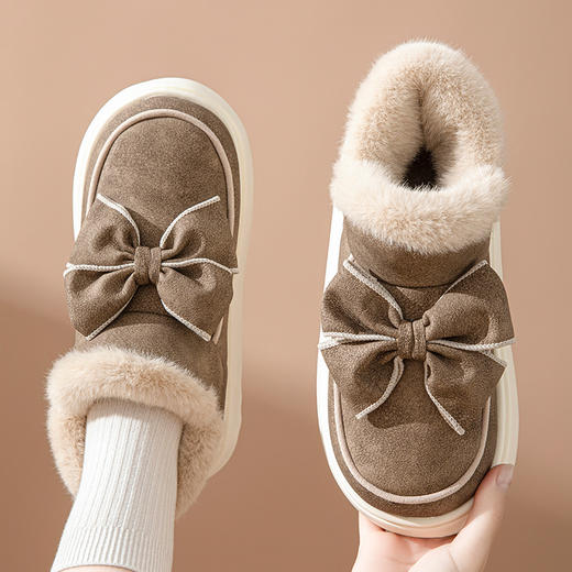 【暖呼呼❗️厚底踩屎感棉鞋】2025新款冬季加绒防水保暖包跟鞋，防撞鞋头优秀软糯面料耐磨鞋底，外穿包跟加绒室内保暖厚底棉鞋男QQ 商品图2