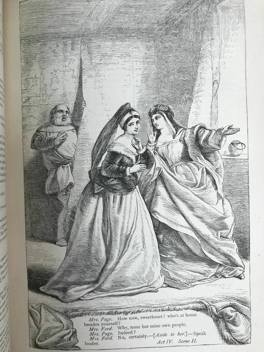 约19世纪中后期 莎士比亚戏剧集（全3卷） 塞卢斯数百幅版画插图 真皮精装16开 商品图11