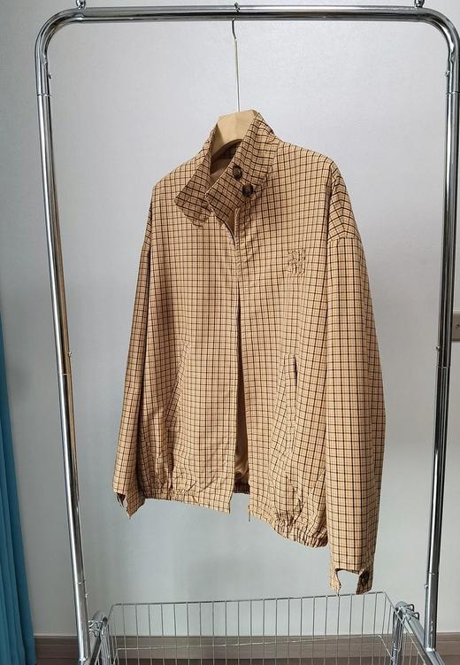 Miumi*缪家情侣款格子立领徽标夹克 商品图4