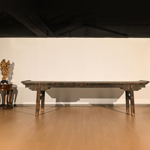 明 铁力木夹头榫螭龙纹翘头供案 商品图0