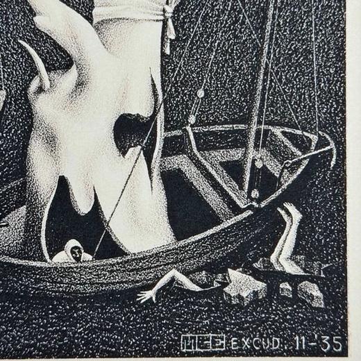 埃舍尔复刻博斯《人间乐园》（带框装裱画） 商品图8